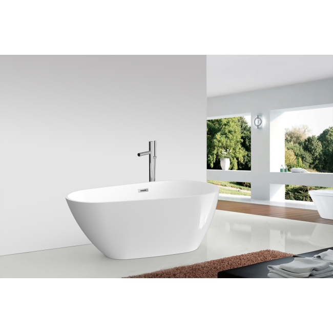 ConceptBaths Fontana 59" Acrylic Freestanding Tub with Integrated Drain and Overflow 59" x 31.5"