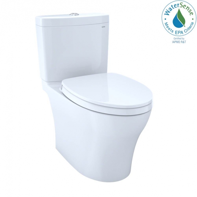 TOTO Aquia IV 0.9 / 1.28 GPF Dual Flush Two Piece Elongated Toilet -WASHLET+ CONNECTION  - Seat Included