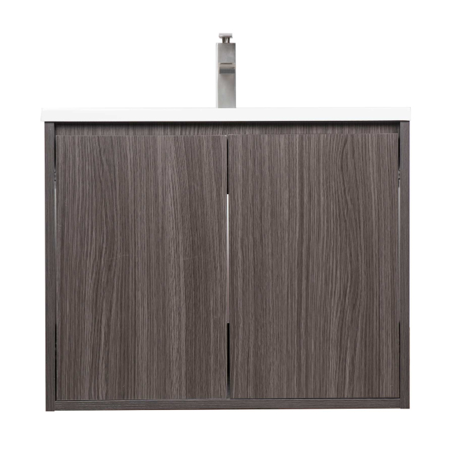 Alisson 27.6" Wall-Mount Bathroom Vanity, Char Oak Alisson 27.6" Wall-Mount Bathroom Vanity, Char Oak