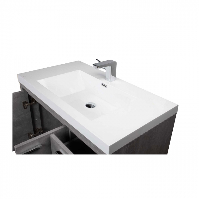 CBI Enna 36  Inch Modern Bathroom Vanity Cemeng Grey, TN-LA900R-CG