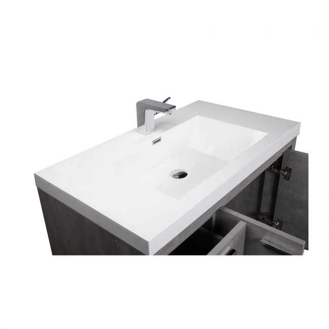 CBI Enna 36  Inch Modern Bathroom Vanity Maple Grey, TN-LA900L-CG