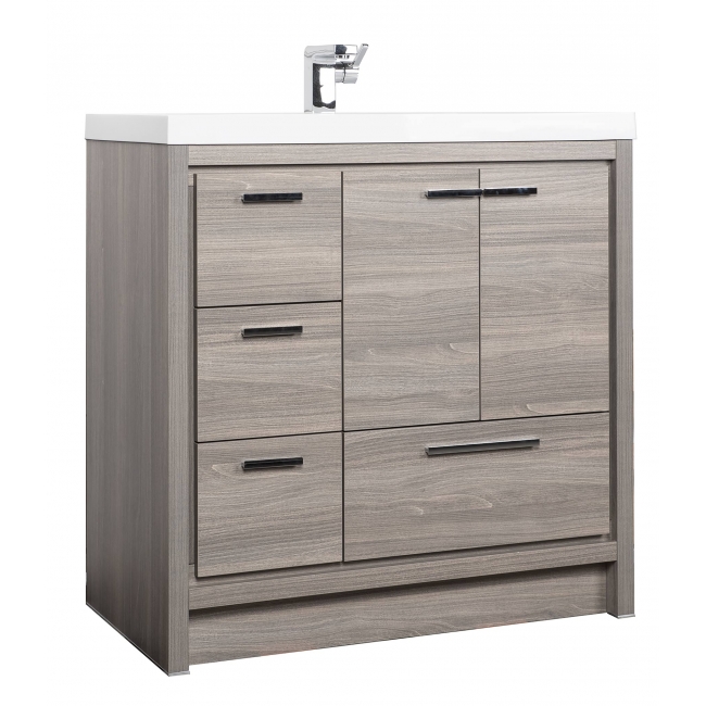 CBI Enna 36  Inch Modern Bathroom Vanity Maple Grey, TN-LA900L-MPG