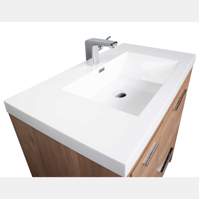Enna 36 Inch Modern Bathroom Vanity in Natural Oak, TN-LA900L-ROEnna 36 Inch Modern Bathroom Vanity in Natural Oak, TN-LA900L-RO