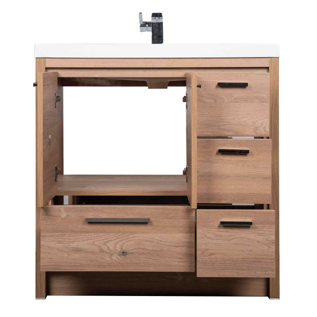 Enna 36 Inch Modern Bathroom Vanity in ,Natural Oak