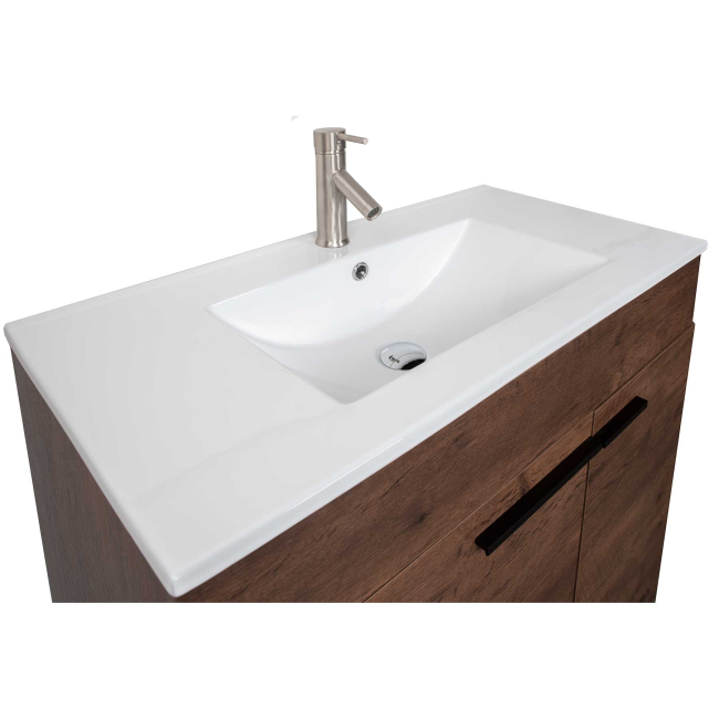 CBI Gili 36 Inch Modern Bathroom Vanity, Rosewood