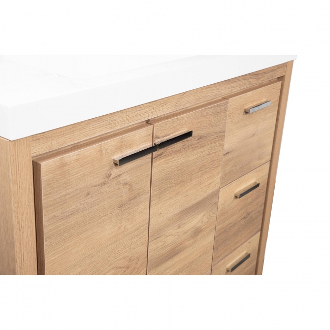 Enna 36 Inch Modern Bathroom Vanity in Natural Oak, TN-LA900R-NO