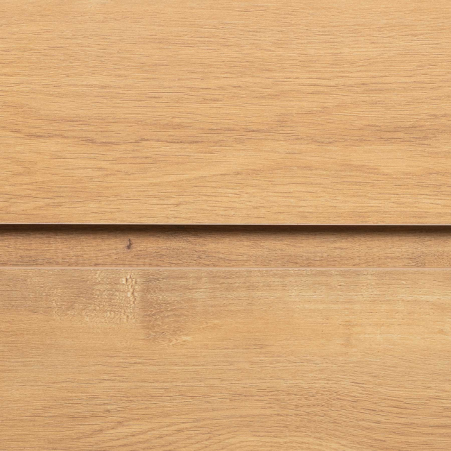 Bradford 54 Inch Contemporary Double Sink Wall Mounted Bathroom Vanity, Natural Oak