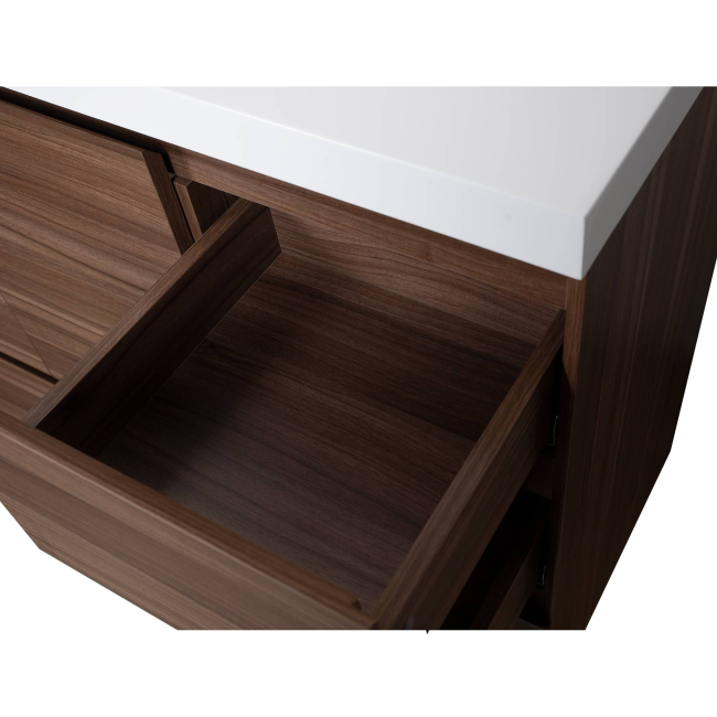 CBI Edison 48 Inch Single Modern Bathroom Vanity in Walnut TN-ED1200-WN