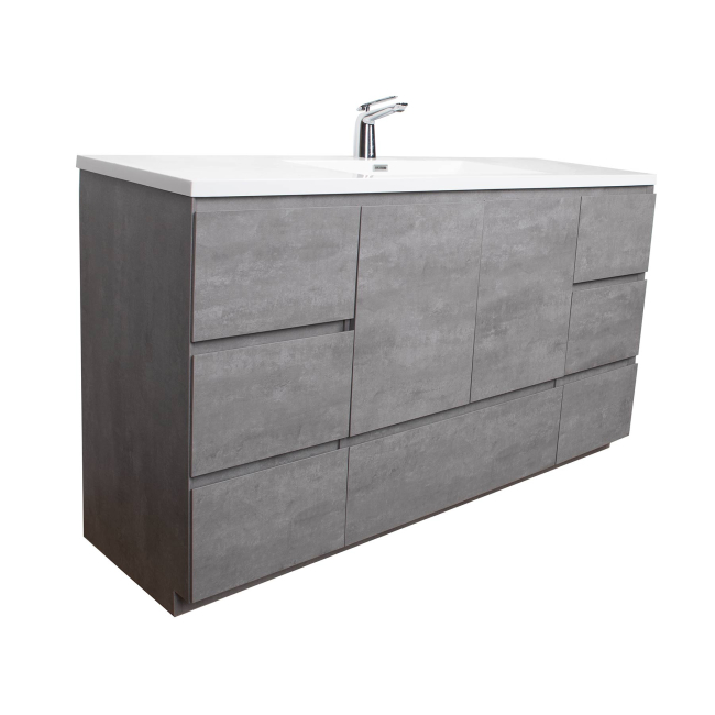 CBI Edison 60 Inch Single Modern Bathroom Vanity , Cement Grey TN-ED1500S-CG