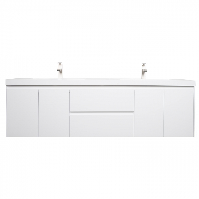 Andes 72" Contemporary Double Wall Mounted , Natural Oak TN-AD1800-HGW