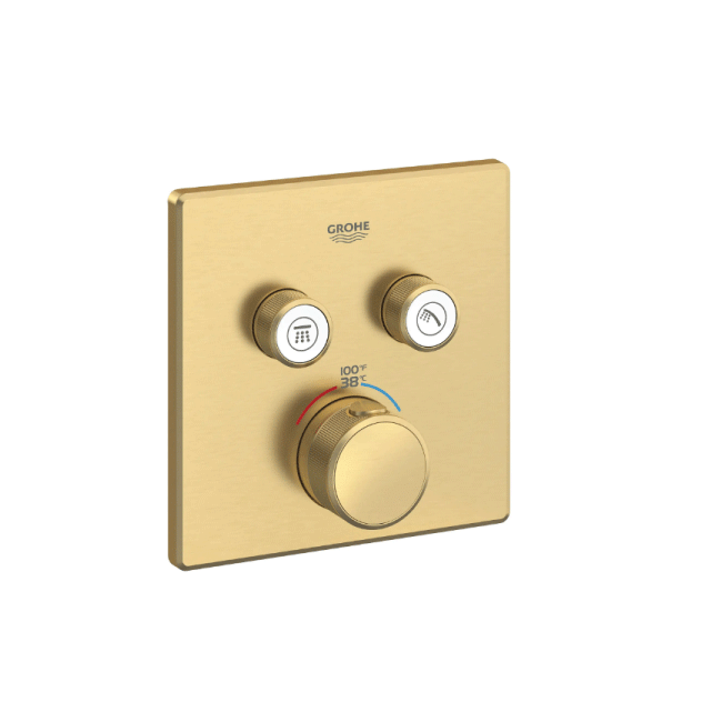 Grohe - 29141GN0 - Dual Function Thermostatic Valve Trim Brushed Cool Sunrise