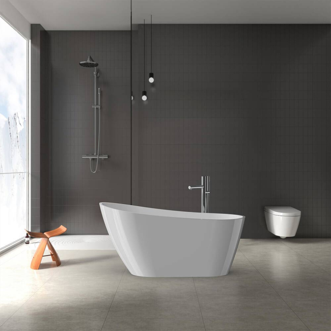 Allure Acrylic Freestanding Soaking Bathtub  55" x 31"