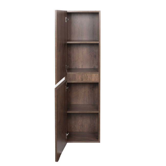 Angela 16" x 59" Wall Mounted Linen Cabinet ,Rosewood