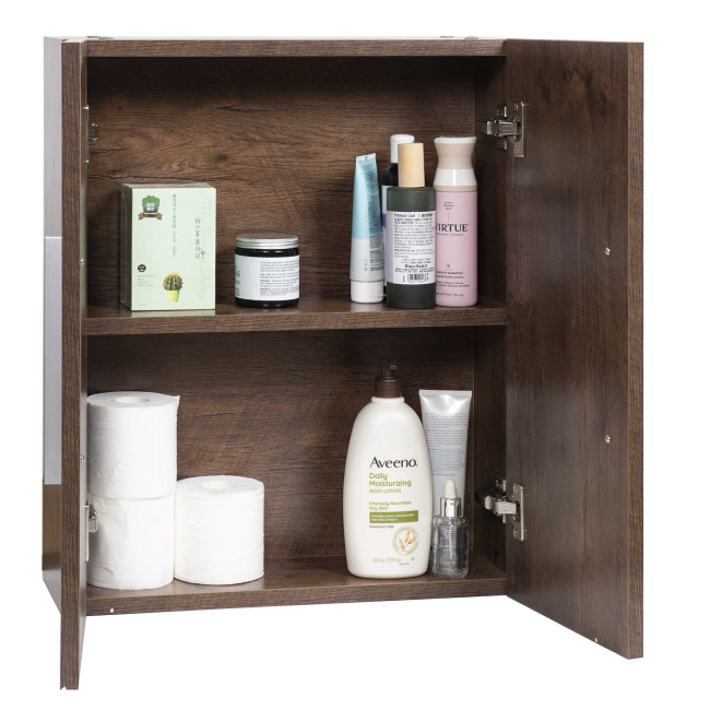 Over-the-toilet Wall Mounted Medicine Cabinet,  Rosewood