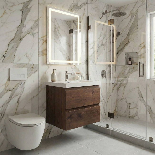 Angela  24" Wall-Mount Bathroom Vanity, Rosewood TN-AG600-RW