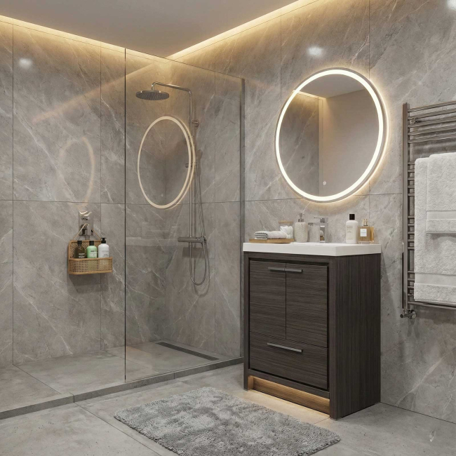 CBI Enna 23.5-inch Modern Bathroom Vanity in Char Oak TN-LA600-CO