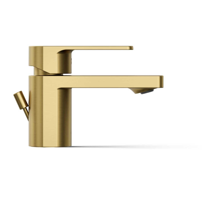 Kohler Parallel® Single-Handle Bathroom Sink Faucet in Vibrant Brushed Moderne Brass