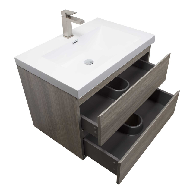 Angela 30 inch  Wall-Mount Bathroom Vanity TN-AG750-MPG, Maple Grey