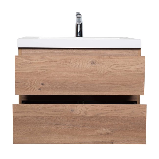 Angela 30" Wall-Mount Bathroom Vanity ,White Oak TN-AG750-RO Angela 30" Wall-Mount Bathroom Vanity ,White Oak TN-AG750-RO