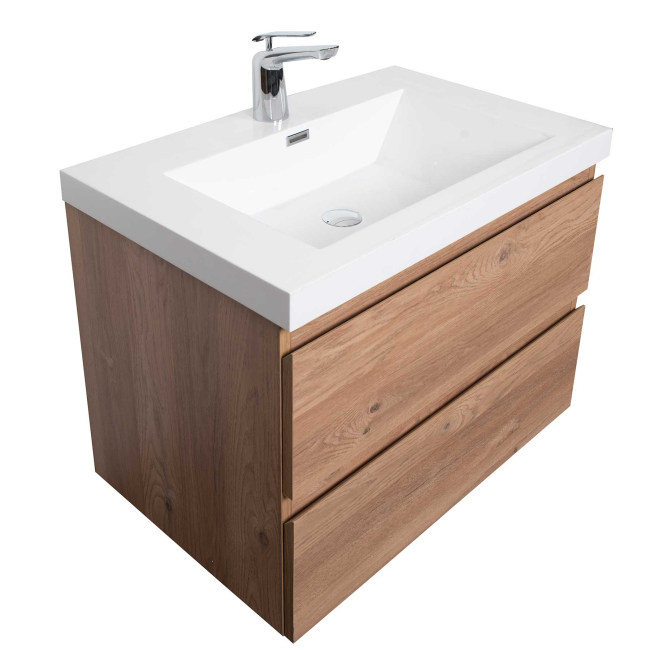 Angela 30" Wall-Mount Bathroom Vanity ,White Oak TN-AG750-RO Angela 30" Wall-Mount Bathroom Vanity ,White Oak TN-AG750-RO