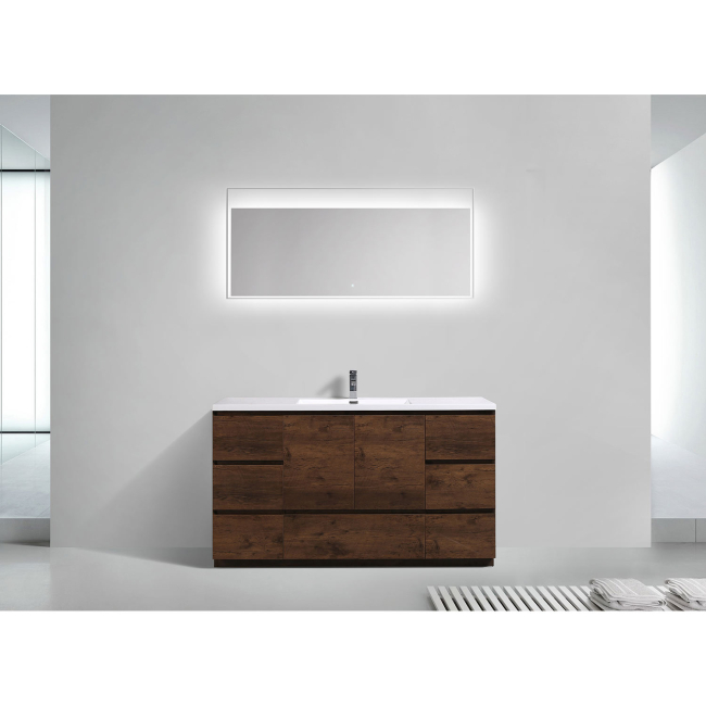 CBI Edison 48 Inch Single Modern Bathroom Vanity in Rosewood TN-ED1200-RW