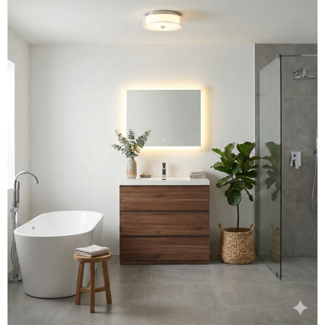 Edison 36 inch Single Bathroom Vanity Set in Walnut TN-ED900-WN