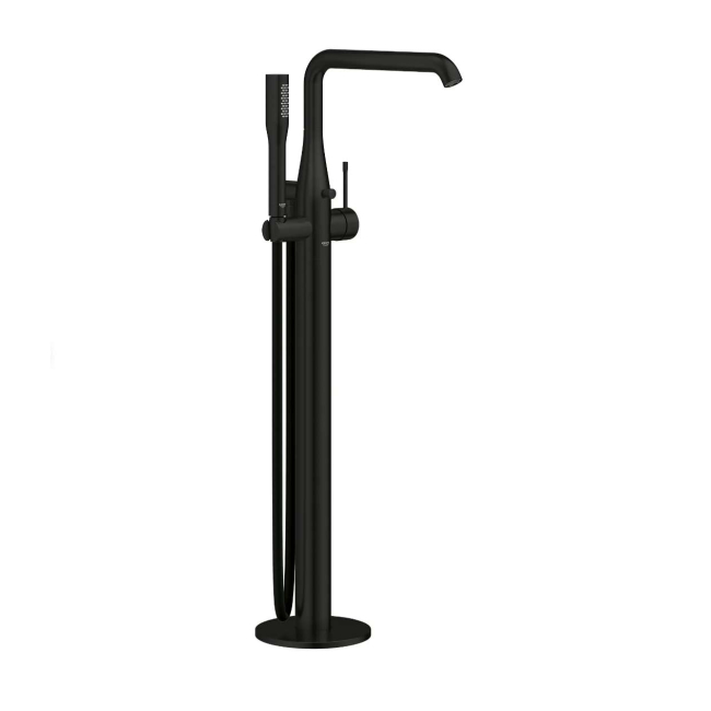 GROHE 234912431 ESSENCE Single-Handle Freestanding Tub Faucet with 1.75 GPM (6.6 L/min) Hand Shower Matte Black
