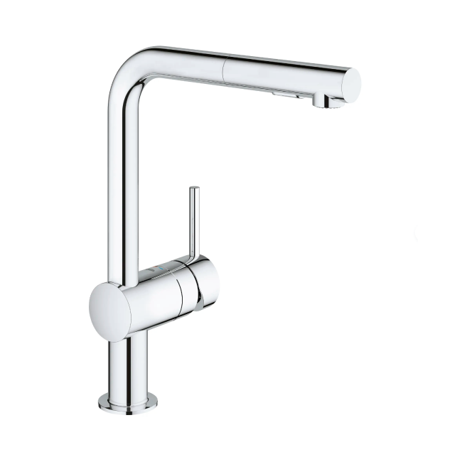 GROHE 30300000 MINTA SINGLE-HANDLE PULL-OUT KITCHEN FAUCET DUAL SPRAY 1.75 GPM(6.6LMIN) GROHE StarLight Chrome