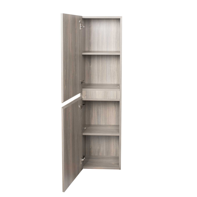 bathroom wall cabinet with soft-closing handleless doors