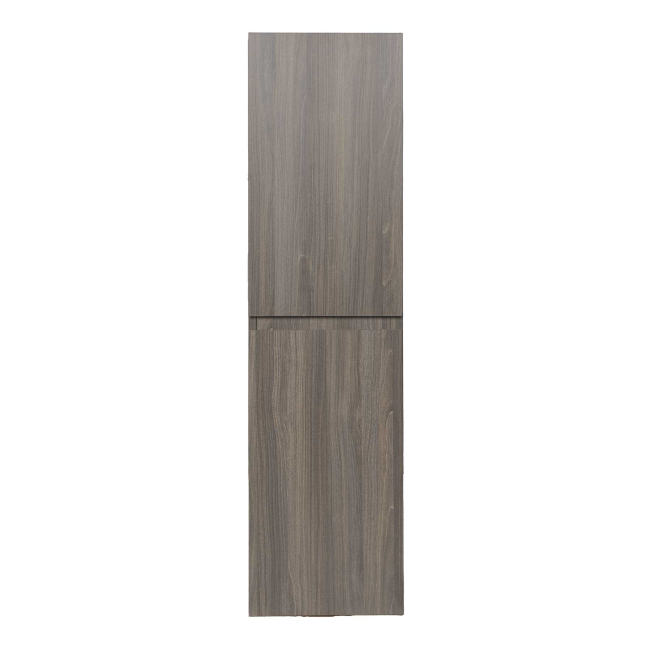 Modern MAPLE GREY linen cabinet with reversible soft-close doors