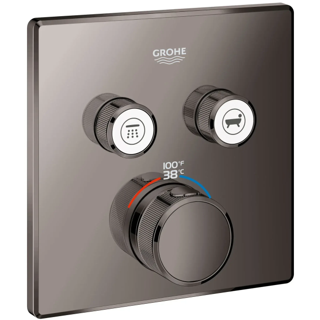 Grohe - 29141A00 - GROHTHERM SMARTCONTROL Dual Function Thermostatic Valve Trim Hard Graphite