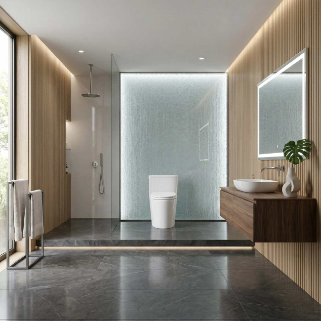 TOTO MS686234CEFG#01 AURORA ONE-PIECE TOILET - SLIM SEAT 1.28 GPF COTTON