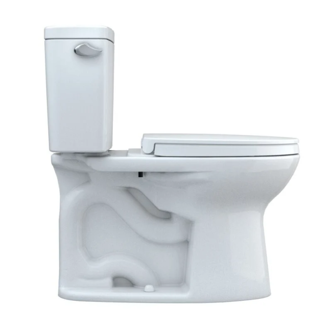 Drake Two-Piece Elongated 1.28 GPF TORNADO FLUSH Toilet with CEFIONTECT and SoftClose Seat, WASHLET+ Ready, Cotton White - MS776124CEG#01