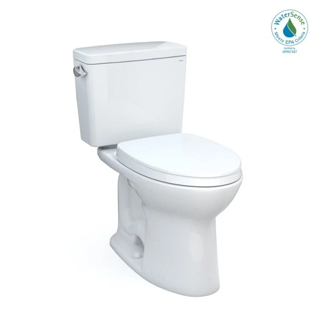 Drake Two-Piece Elongated 1.28 GPF TORNADO FLUSH Toilet with CEFIONTECT and SoftClose Seat, WASHLET+ Ready, Cotton White - MS776124CEG#01Drake Two-Piece Elongated 1.28 GPF TORNADO FLUSH Toilet with CEFIONTECT and SoftClose Seat, WASHLET+ Ready, Cotton White - MS776124CEG#01