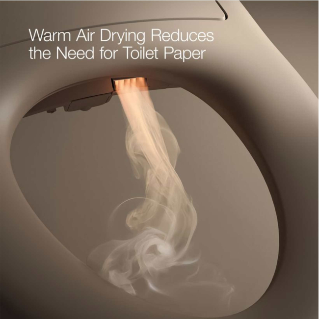 Kohler Leap K-28529-0 One-piece elongated smart toilet, dual-flush