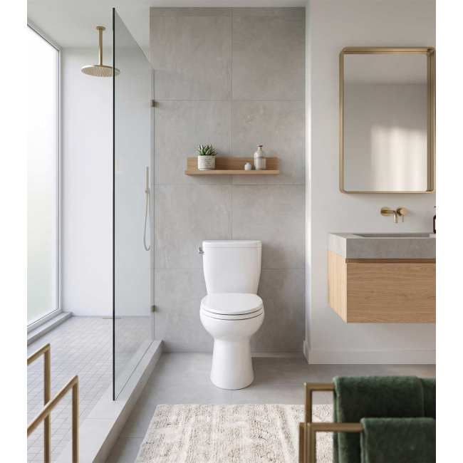 TOTO Entrada 1.28 GPF Two-Piece Elongated Toilet - without Seat