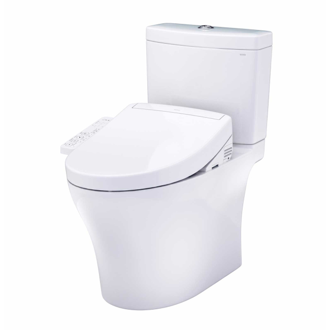 TOTO Washlet+ Aquia IV Two-piece Elongated Dual Flush 1.28 And 0.9 GPF Toilet And Washlet S2 Bidet Seat
