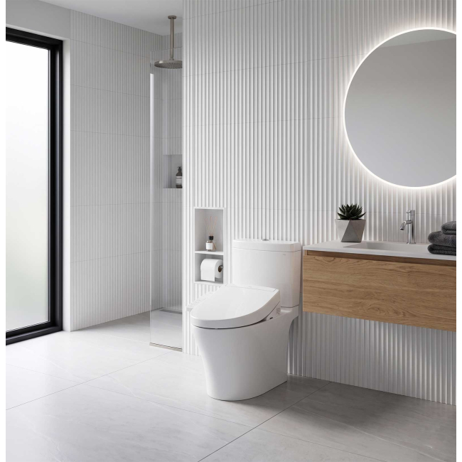 TOTO Washlet+ Aquia IV Two-piece Elongated Dual Flush 1.28 And 0.9 GPF Toilet And Washlet S2 Bidet Seat