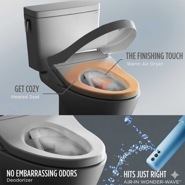 TOTO Aquia IV 0.9 / 1.28 GPF Dual Flush Two Piece Elongated Toilet with Washlet+ S7 Bidet Seat, Dynamax Tornado Flush, CEFIONTECT, PREMIST, and EWATER+TOTO Aquia IV 0.9 / 1.28 GPF Dual Flush Two Piece Elongated Toilet with Washlet+ S7 Bidet Seat, Dynamax Tornado Flush, CEFIONTECT, PREMIST, and EWATER+