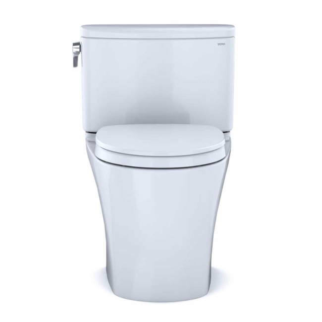 TOTO Nexus Two-Piece Elongated 1.28 GPF Universal Height Toilet with CEFIONTECT and SS124 SoftClose Seat, WASHLET+ Ready, Cotton White