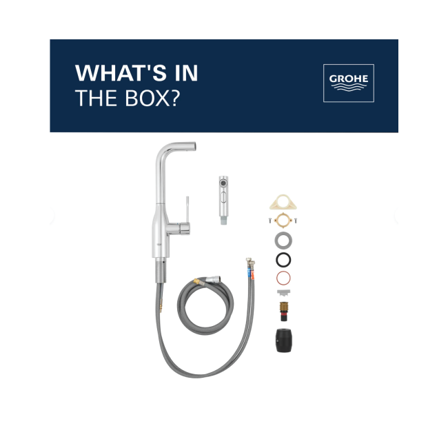 GROHE 30271GN0 Essence Single-Handle Pull-Out Kitchen Faucet Dual Spray 1.75 GPM (6.6 L/min) Brushed Cool Sunrise