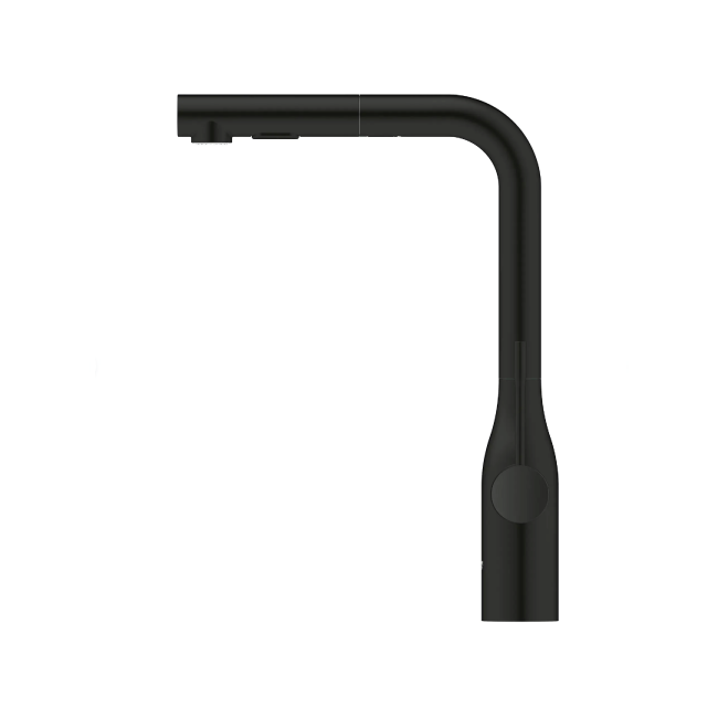 GROHE 302712430 Essence Single-Handle Pull-Out Kitchen Faucet Dual Spray 1.75 GPM (6.6 L/min) Matte Black