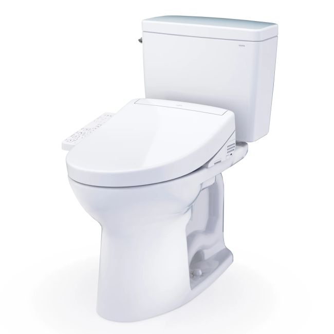 TOTO DRAKE WASHLET + S2 TWO PIECE TOILET - 1.28 GPF COTTON WHITE
