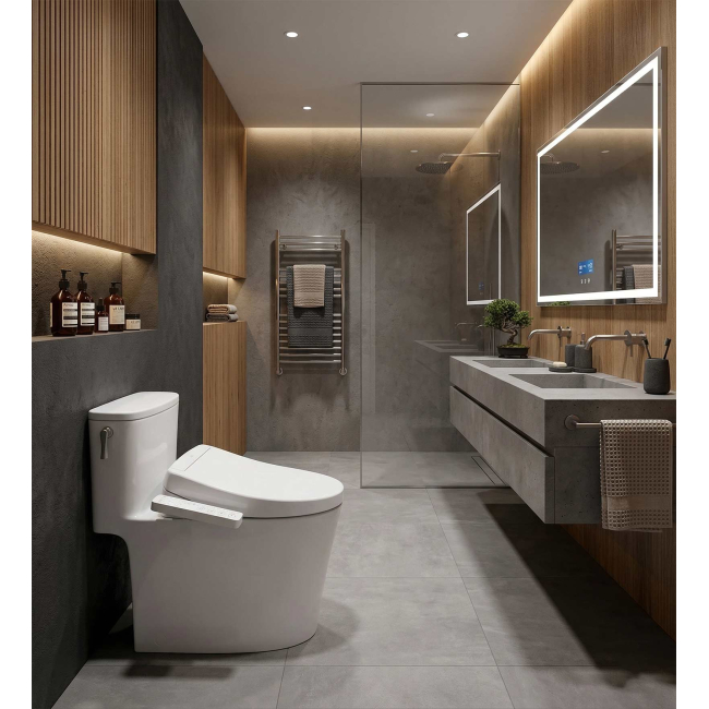 TOTO Aurora WASHLET + S2 One-Piece Toilet - 1.28 GPF MW6863346CEFG#01