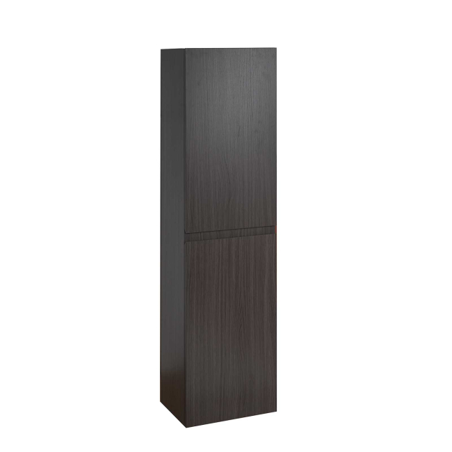 Angela 16" x 59" Wall Mounted Linen Cabinet, Char Oak