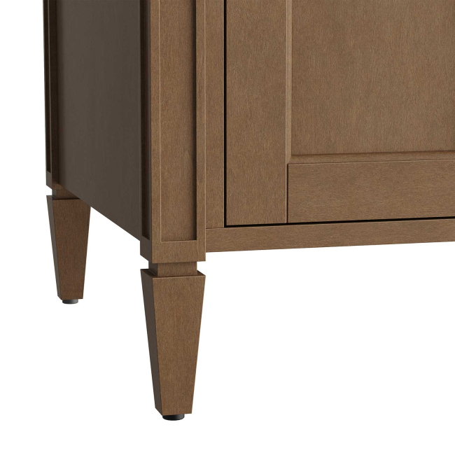 James Martin Brittany 36" Single Vanity, Pecan with 3 CM Ethereal Noctis Silestone Top
