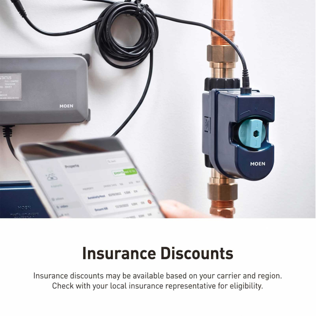 Moen Flo by Moen 3/4" in. Smart Water Shutoff with Water Monitoring and Remote Automatic Shutoff