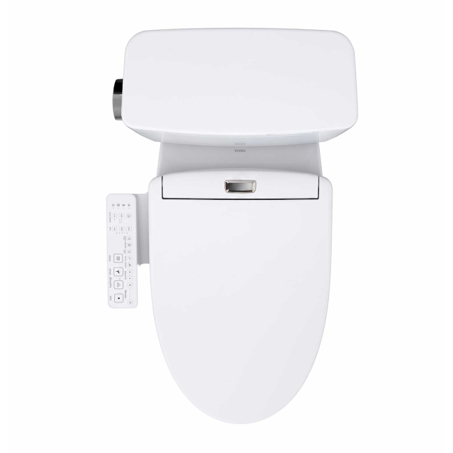 TOTO Drake Washlet+ Two-piece Elongated 1.28 GPF Universal Height Tornado Flush Toilet With S2 Bidet Seat