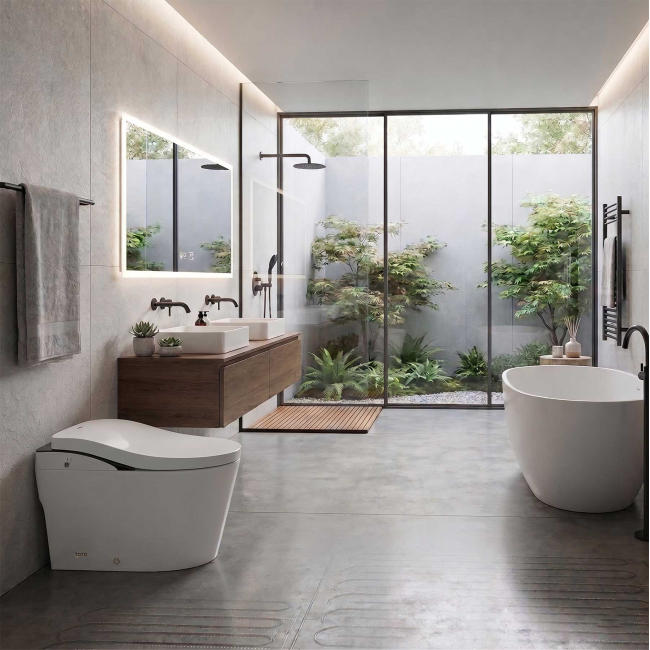 TOTO LS DUAL FLUSH TOILET - 1.0 GPF & 0.8 GPF MS8732CUMFG#01B BLACK TRIM