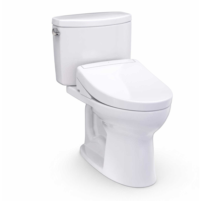 TOTO Washlet+ Drake II Two-piece Elongated 1.28 GPF Toilet And Washlet+ S5 Bidet Seat
